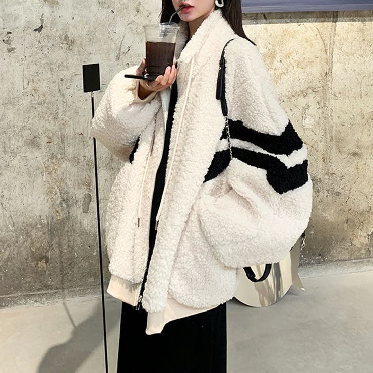 【未着用】Black & White ♡レディース 2Way アウター Lサイズ X-girl（エックスガール）の「3WAY BICOLOR JACKET（ナイロン