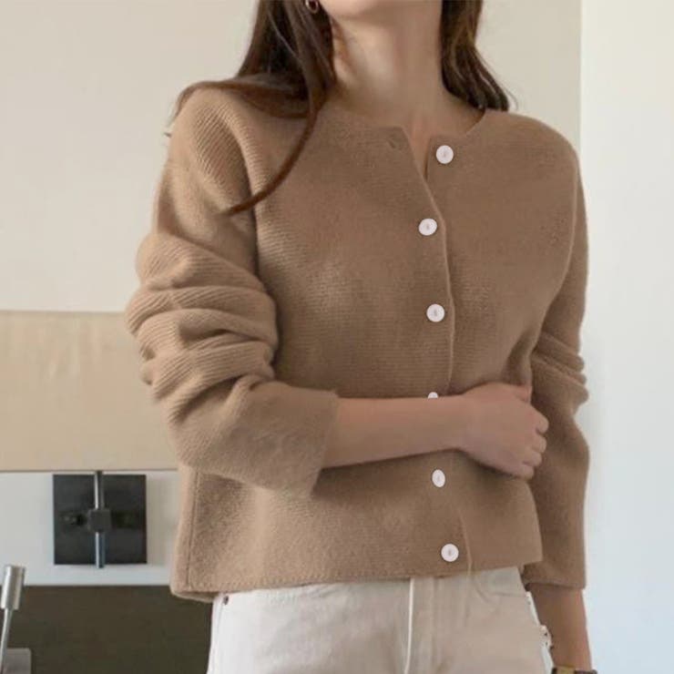 ベージュ | ノーカラーカジュアルジャケット レディース 10代 | Dewlily