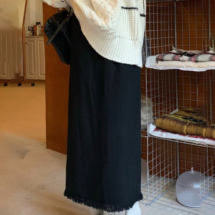 フリンジロングスカート レディース 10代 | Dewlily | 詳細画像12 