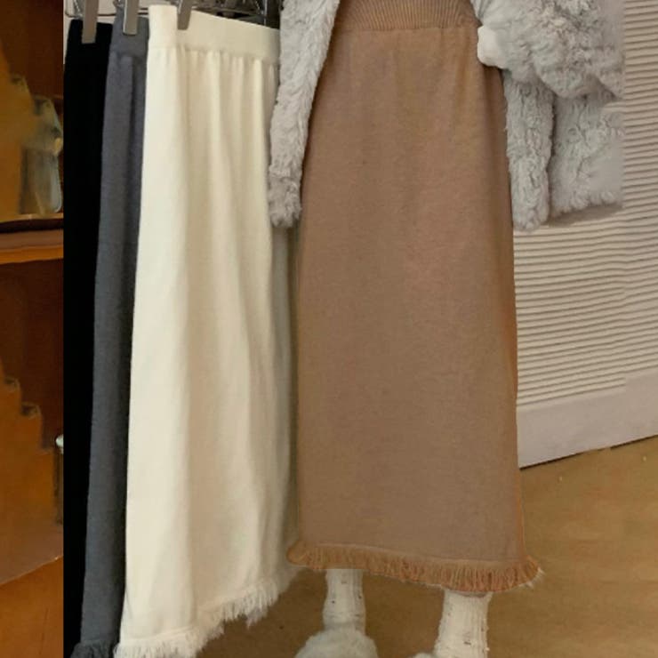 フリンジロングスカート レディース 10代 | Dewlily | 詳細画像17 