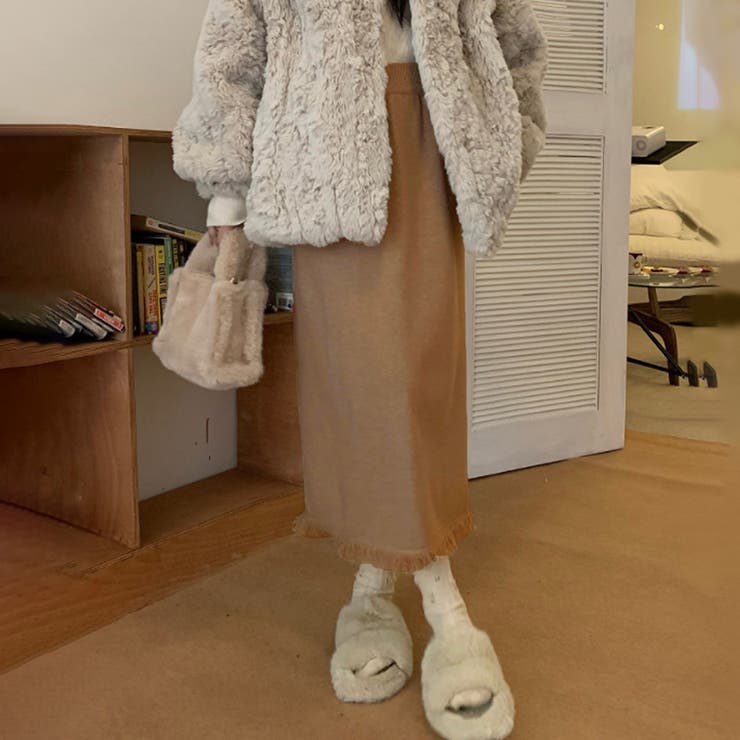 フリンジロングスカート レディース 10代 | Dewlily | 詳細画像2 