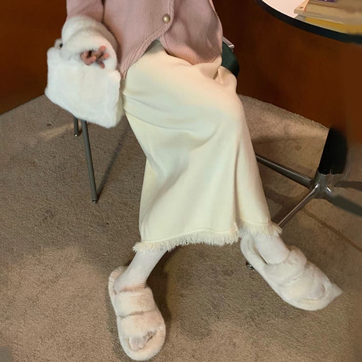 フリンジロングスカート レディース 10代 | Dewlily | 詳細画像3 