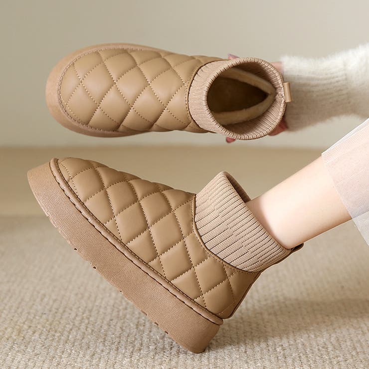 キルティングフェイクムートンブーツ レディース 10代 | Dewlily | 詳細画像3 