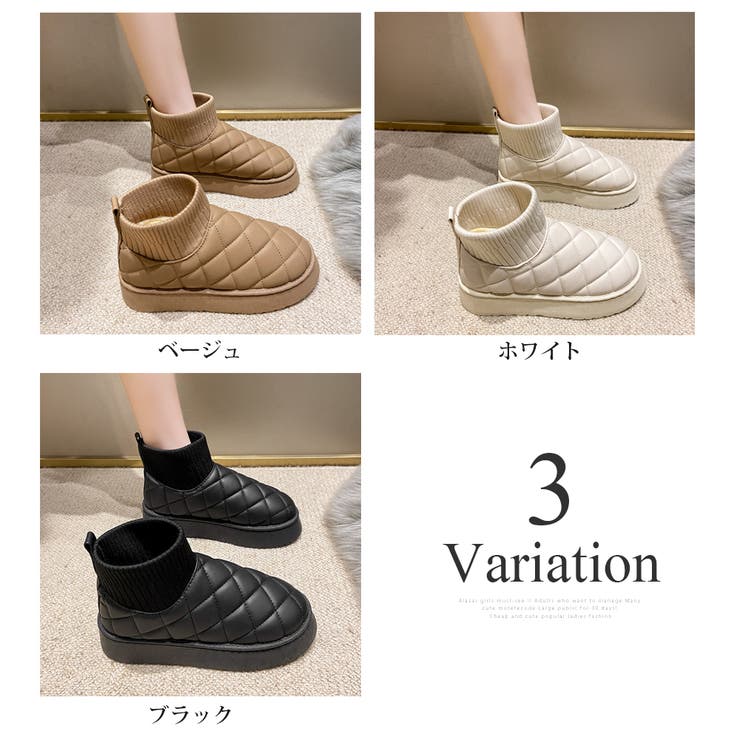 キルティングフェイクムートンブーツ レディース 10代 | Dewlily | 詳細画像5 