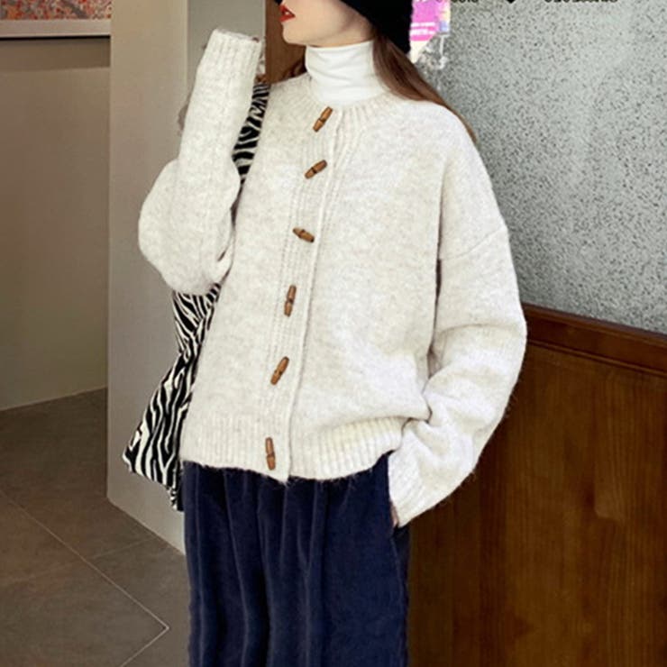 トグルボタンニットカーディガン レディース 10代 | Dewlily | 詳細画像3 