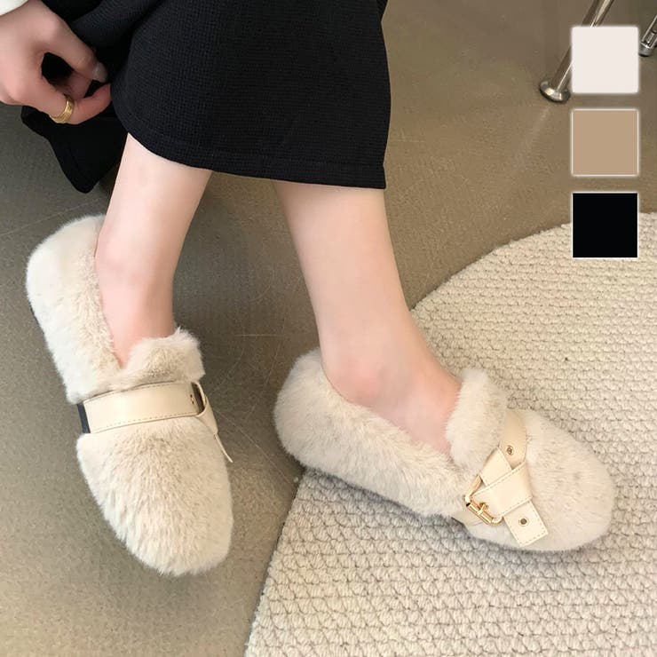 フェイクファーベルトシューズ レディース 10代 | Dewlily | 詳細画像1 