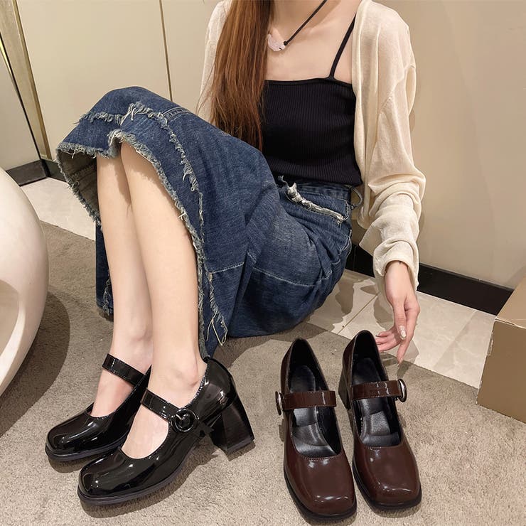 エナメル調ベルトパンプス レディース 10代 | Dewlily | 詳細画像4 