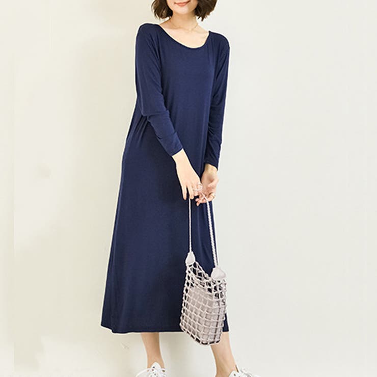 ネイビー | Tシャツワンピース レディース 10代 | Dewlily