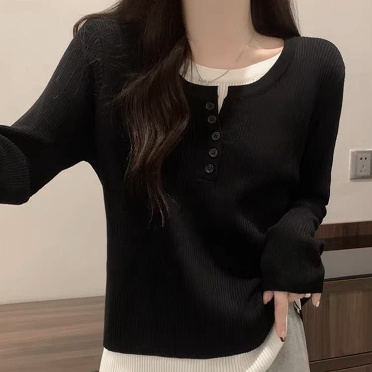 レイヤード風ドッキングシャツ レディース 10代 | Dewlily | 詳細画像13 