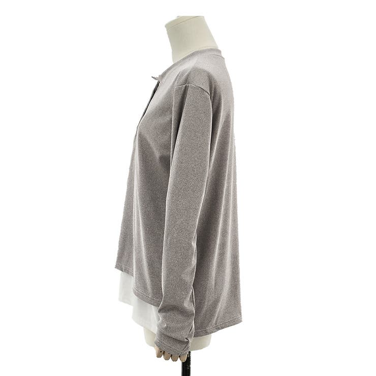 レイヤード風ドッキングシャツ レディース 10代 | Dewlily | 詳細画像15 