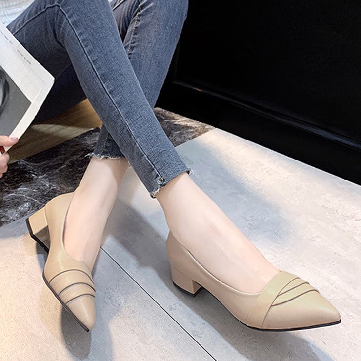 ベージュ | ポインテッドトゥパンプス レディース 10代 | Dewlily