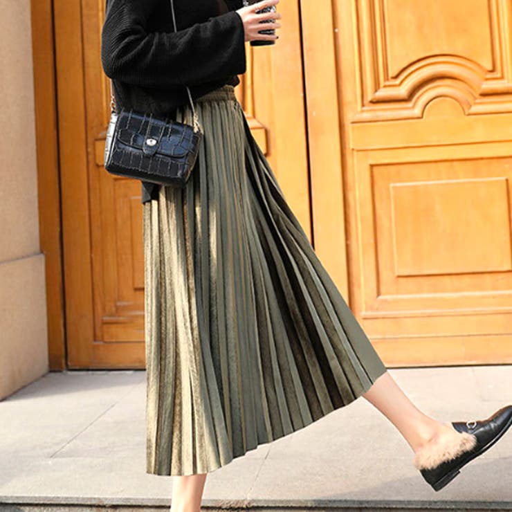 ベロアプリーツロングスカート レディース 10代 | Dewlily | 詳細画像11 