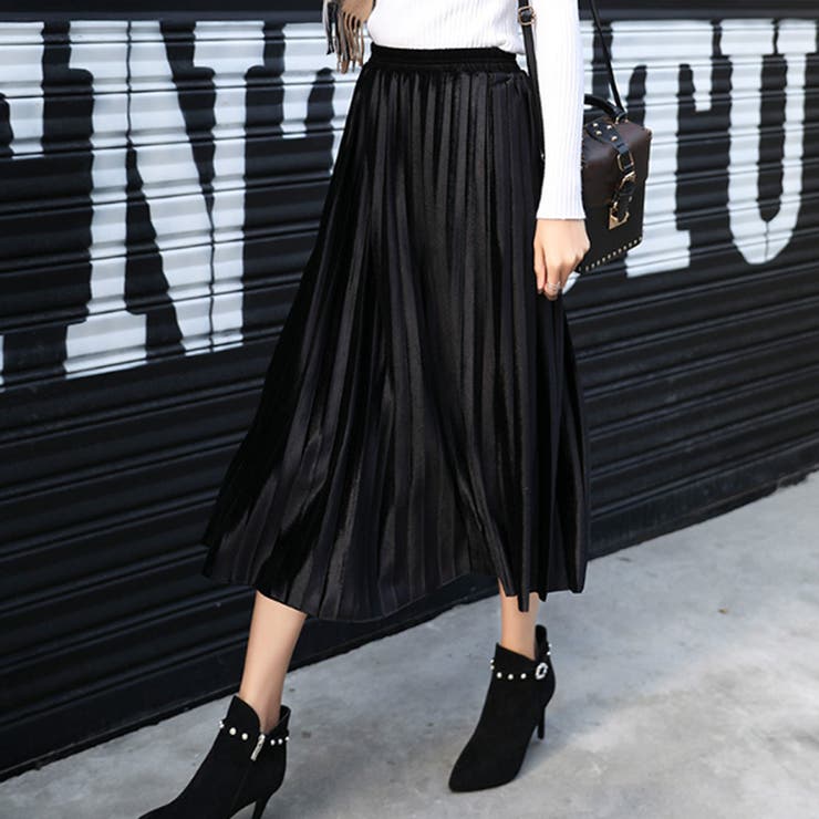 ベロアプリーツロングスカート レディース 10代 | Dewlily | 詳細画像12 