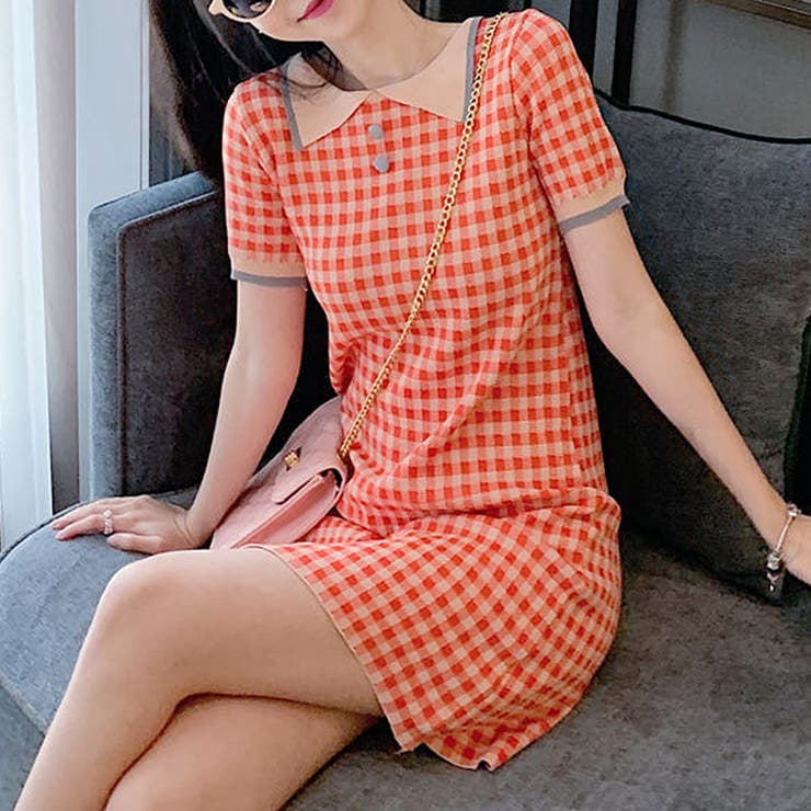 チェック柄ミニワンピース レディース 10代 | Dewlily | 詳細画像12 