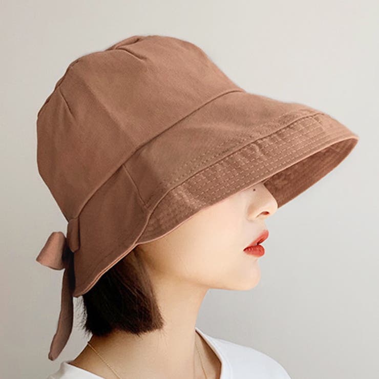 ピンク | バックリボンバケットハット レディース 10代 | Dewlily