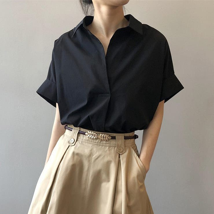 スキッパーシャツブラウス レディース 10代 | Dewlily | 詳細画像4 