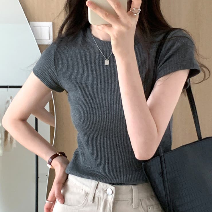 半袖リブTシャツ レディース 10代 | Dewlily | 詳細画像12 
