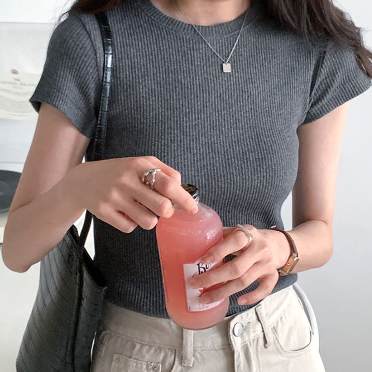 半袖リブTシャツ レディース 10代 | Dewlily | 詳細画像3 