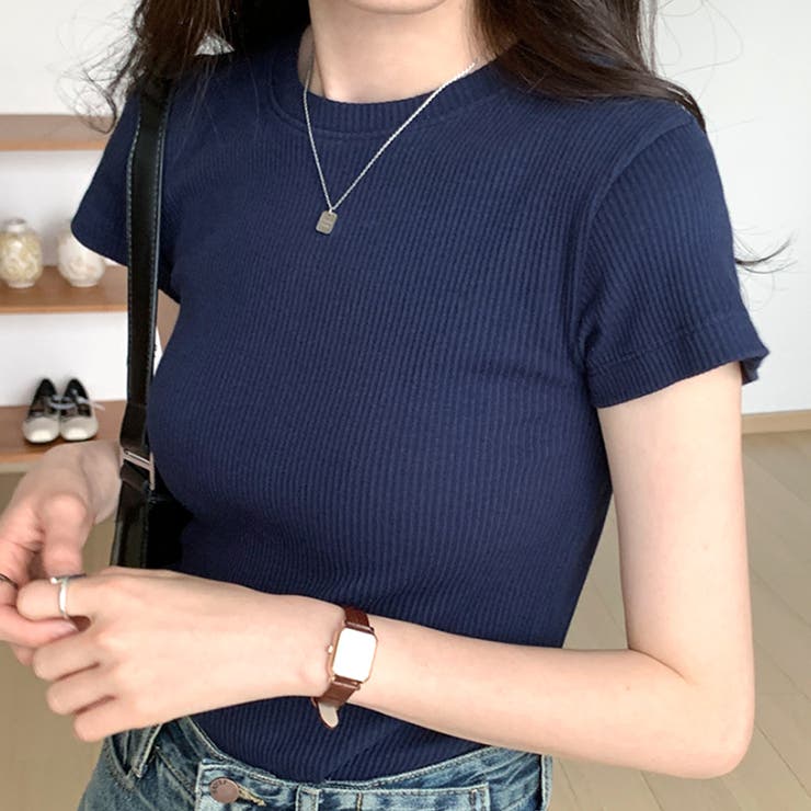 半袖リブTシャツ レディース 10代 | Dewlily | 詳細画像6 