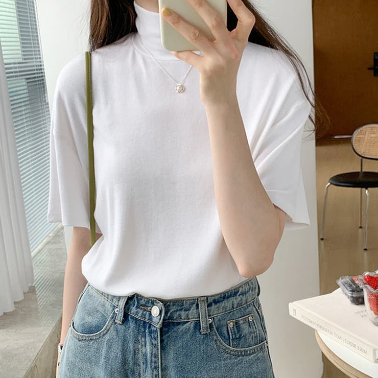 ハイネック半袖ニット レディース 10代 | Dewlily | 詳細画像2 