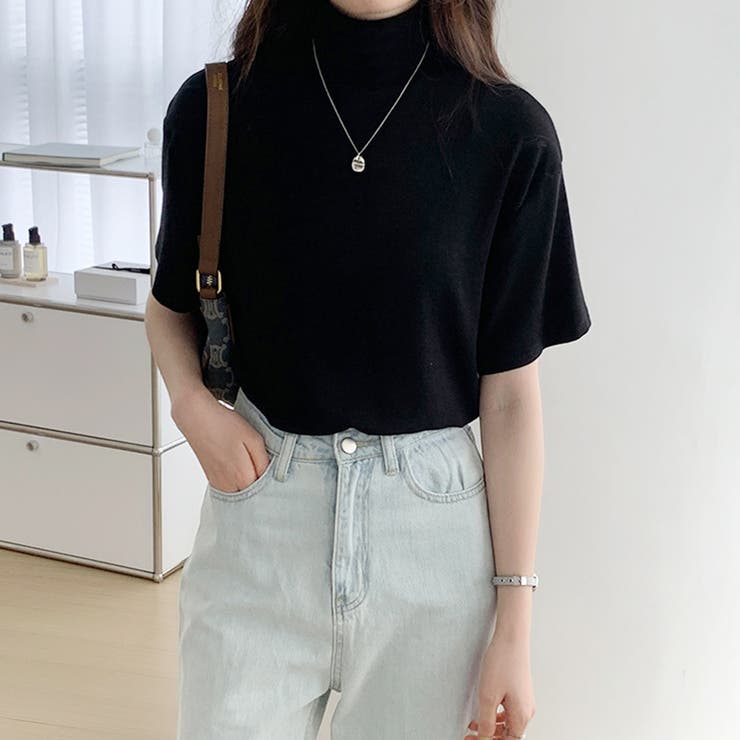 ハイネック半袖ニット レディース 10代 | Dewlily | 詳細画像3 