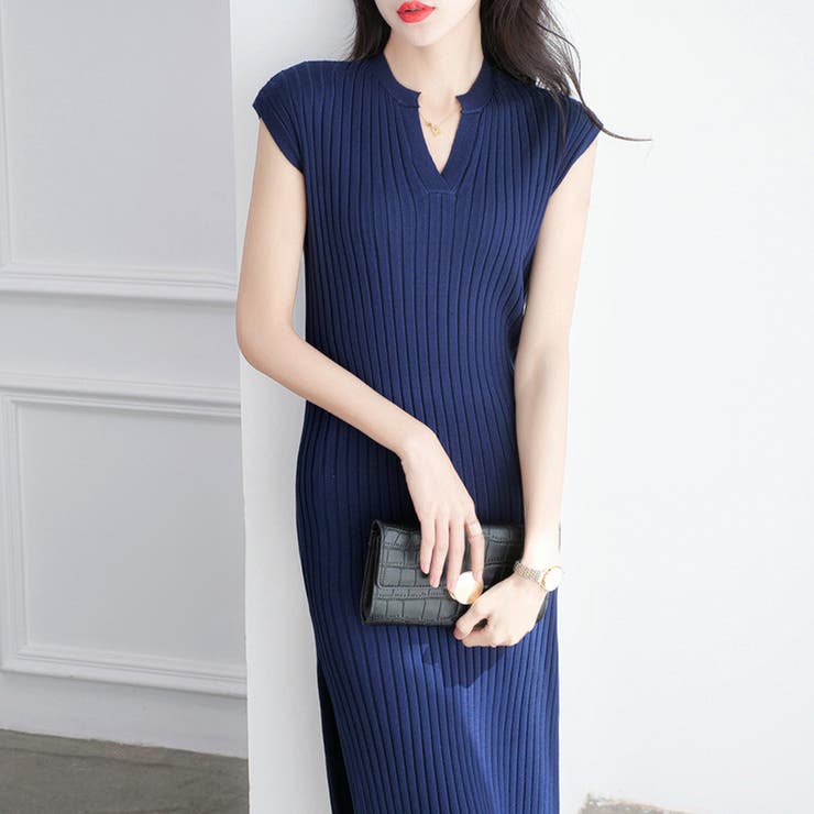 フレンチスリーブサマーニットワンピース レディース 10代 | Dewlily | 詳細画像13 