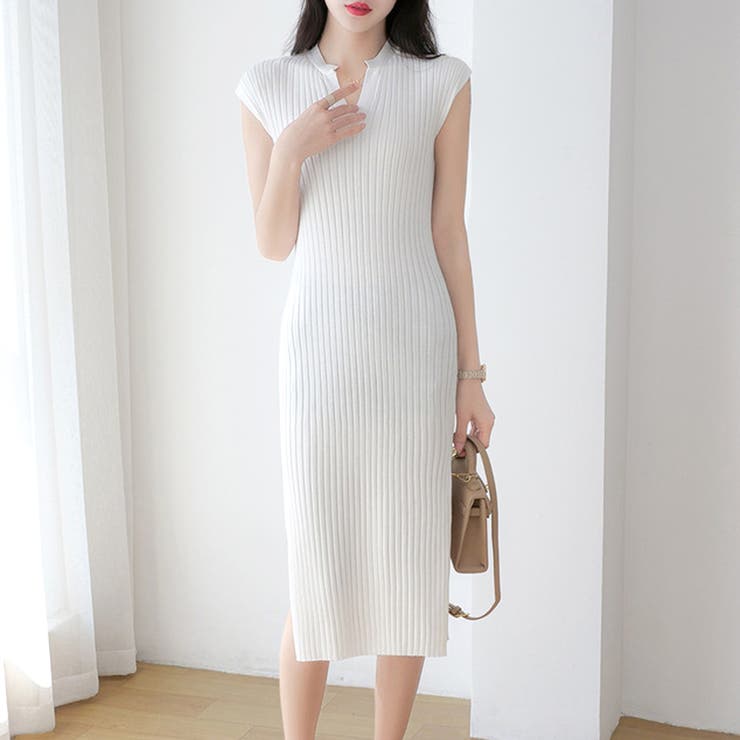 フレンチスリーブサマーニットワンピース レディース 10代 | Dewlily | 詳細画像6 