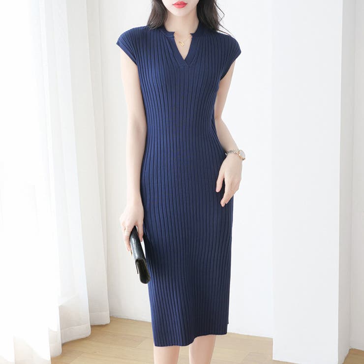 フレンチスリーブサマーニットワンピース レディース 10代 | Dewlily | 詳細画像7 