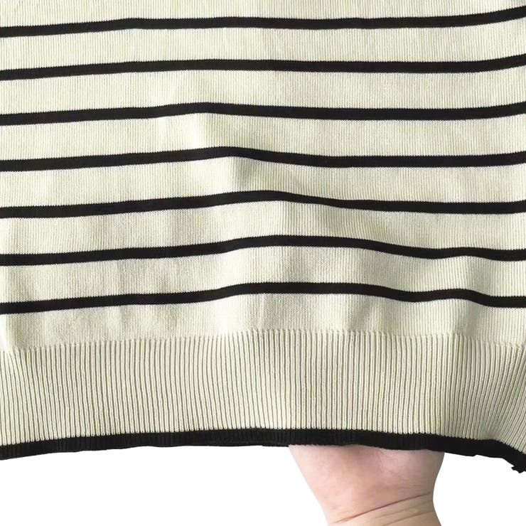 スキッパーボーダー半袖ニット レディース 10代 | Dewlily | 詳細画像18 
