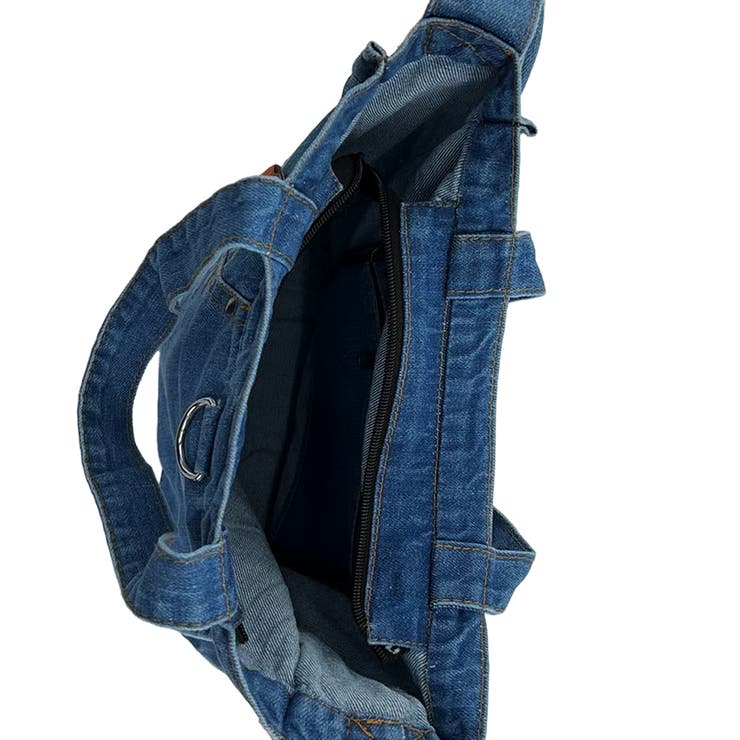 デニム風ショルダーバッグ レディース 10代[品番：AMSW1778048
