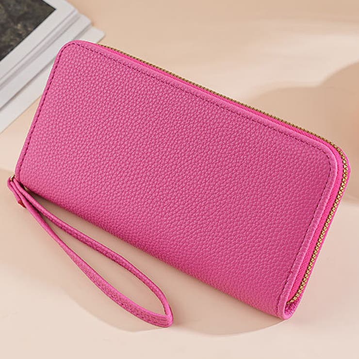 ピンク | フェイクレザー長財布 レディース 10代 | Dewlily