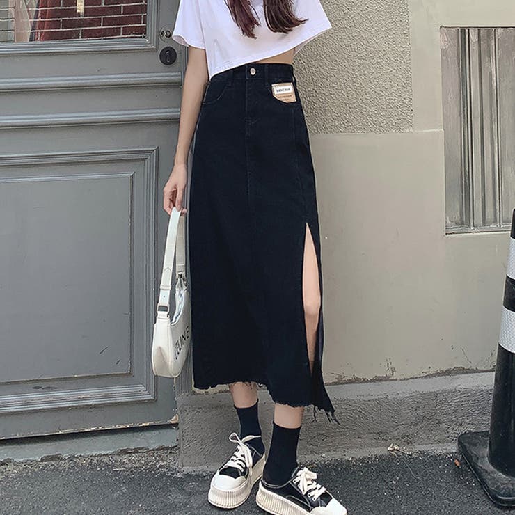 デニム風ロングスリットスカート 10代 20代 | Dewlily | 詳細画像13 