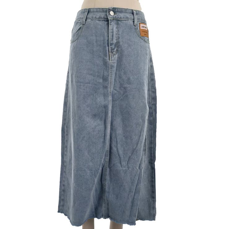 デニム風ロングスリットスカート 10代 20代 | Dewlily | 詳細画像16 