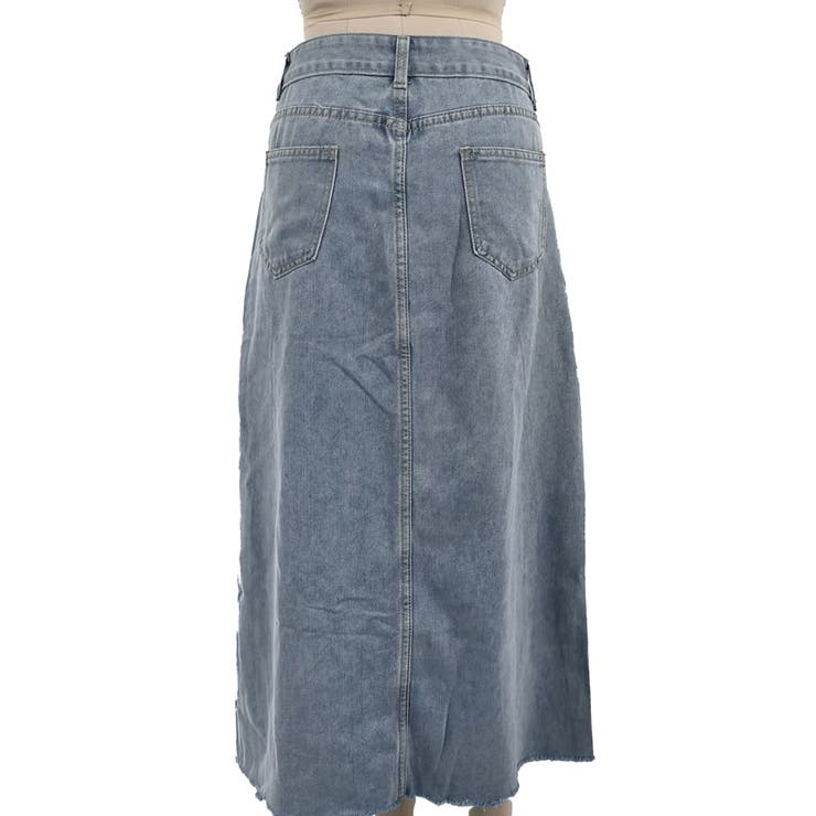 デニム風ロングスリットスカート 10代 20代 | Dewlily | 詳細画像18 