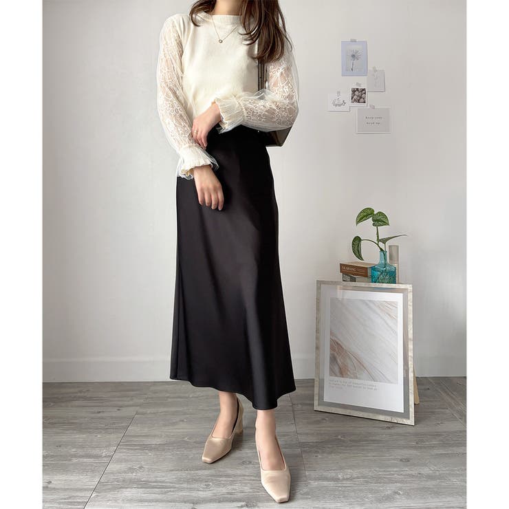 レーススリーブニット レディース ニット | Dewlily | 詳細画像12 