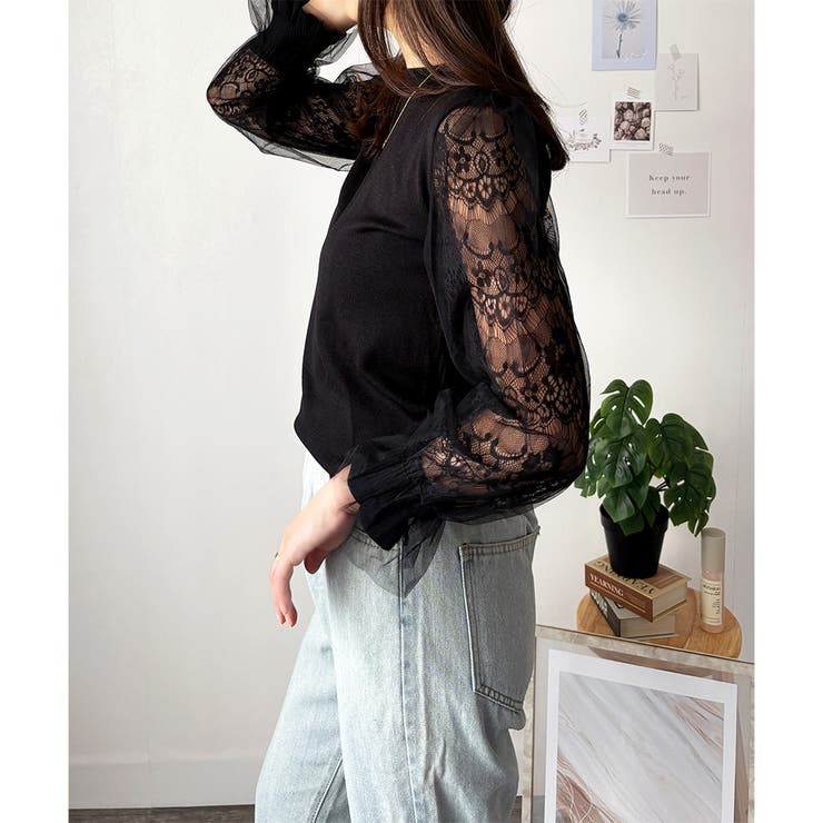 レーススリーブニット レディース ニット | Dewlily | 詳細画像23 