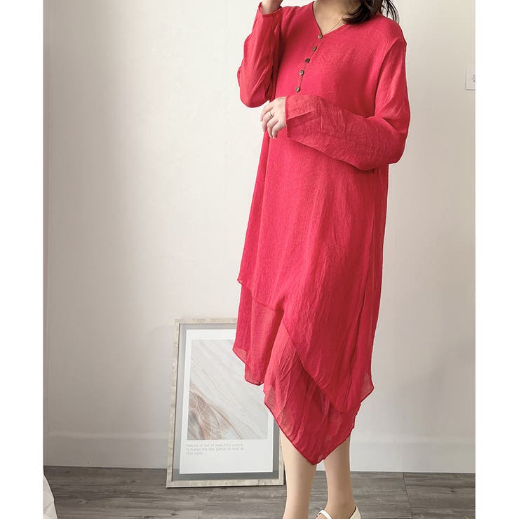 長袖Aラインワンピース レディース ワンピース | Dewlily | 詳細画像10 