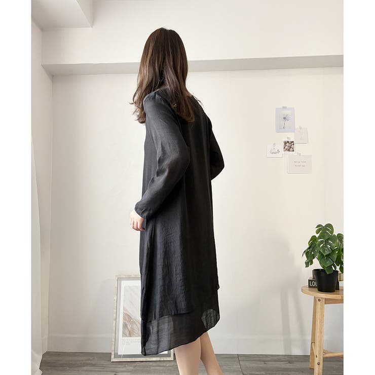 長袖Aラインワンピース レディース ワンピース | Dewlily | 詳細画像12 