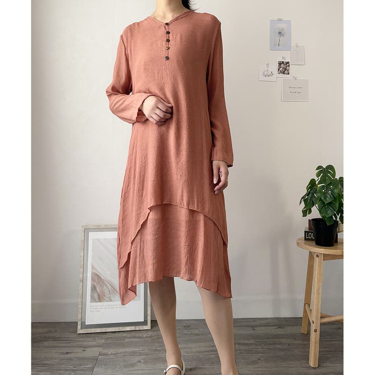 長袖Aラインワンピース レディース ワンピース | Dewlily | 詳細画像13 