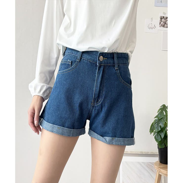 デニム風ショートパンツ レディース 韓国 | Dewlily | 詳細画像15 