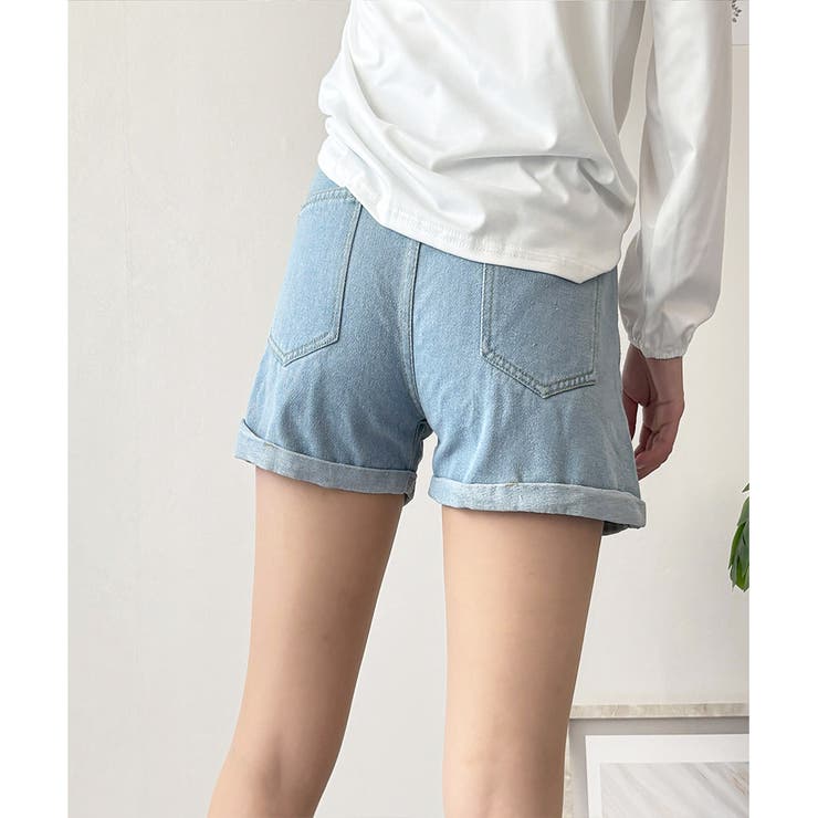 デニム風ショートパンツ レディース 韓国 | Dewlily | 詳細画像18 