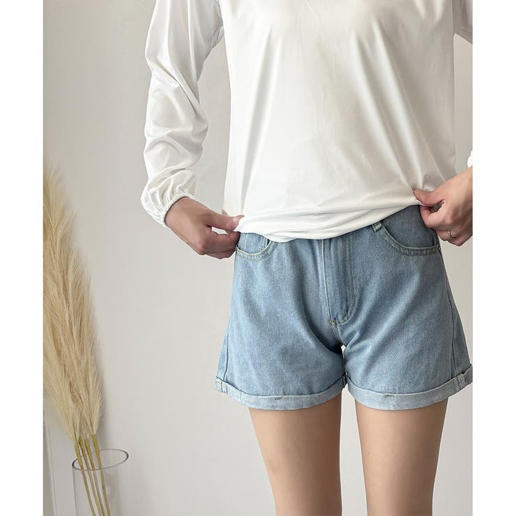 デニム風ショートパンツ レディース 韓国 | Dewlily | 詳細画像4 