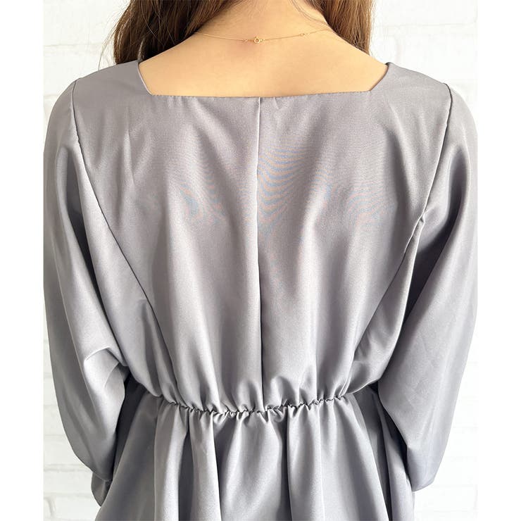 Vネックギャザーブラウス レディース 韓国 | Dewlily | 詳細画像30 