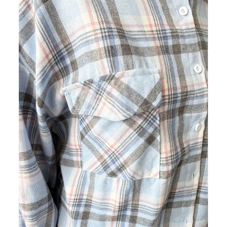 オーバーサイズチェック柄シャツ レディース 韓国 | Dewlily | 詳細画像19 