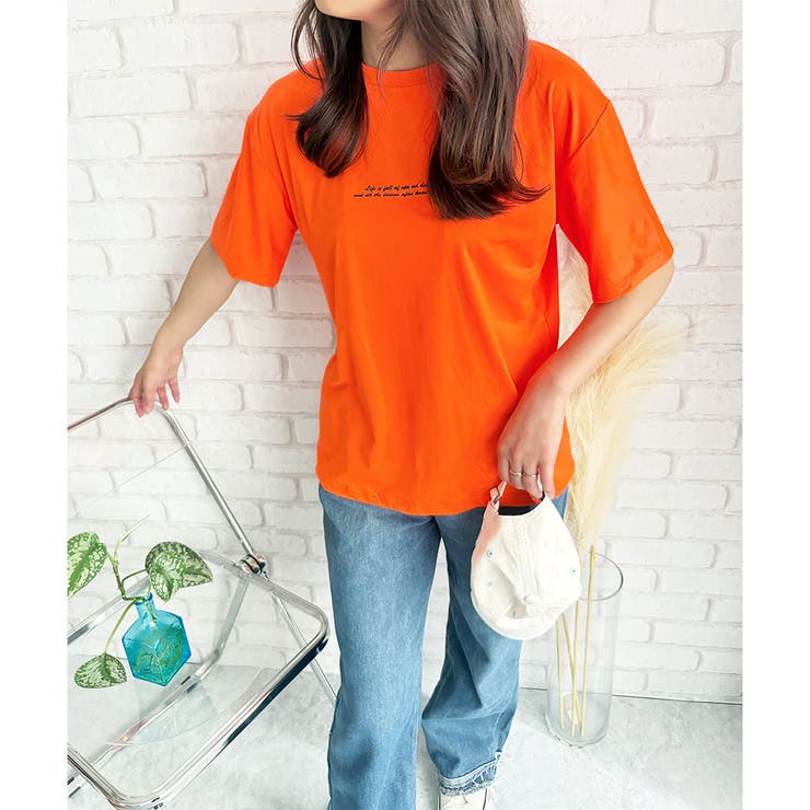 フロントロゴ半袖Tシャツ 夏トップス 半袖 | Dewlily | 詳細画像28 