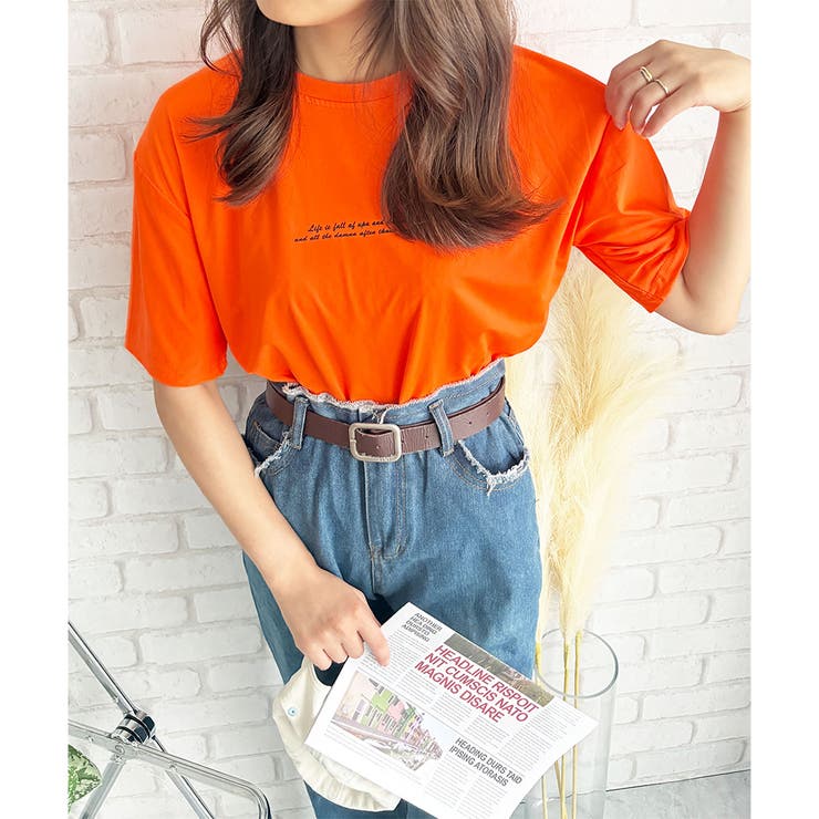 フロントロゴ半袖Tシャツ 夏トップス 半袖 | Dewlily | 詳細画像29 