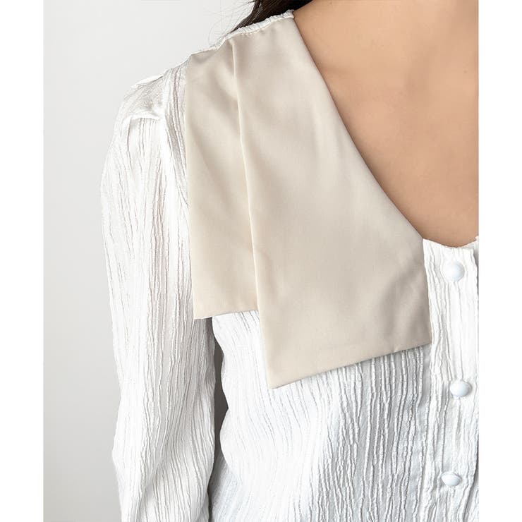 シワ加工セーラーカラーブラウス ブラウス 軽やか | Dewlily | 詳細画像20 