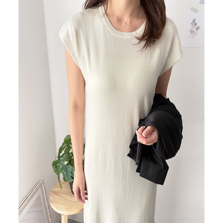 ニットストレートワンピース ワンピース ニット | Dewlily | 詳細画像2 