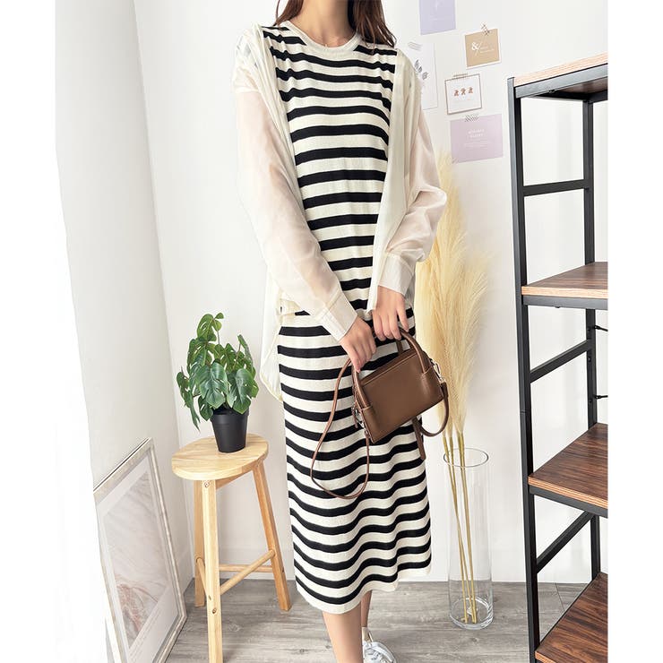 ニットストレートワンピース ワンピース ニット | Dewlily | 詳細画像25 