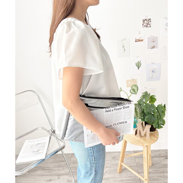 フレア半袖ギャザーブラウス レディース ふんわりシルエット | Dewlily | 詳細画像10 